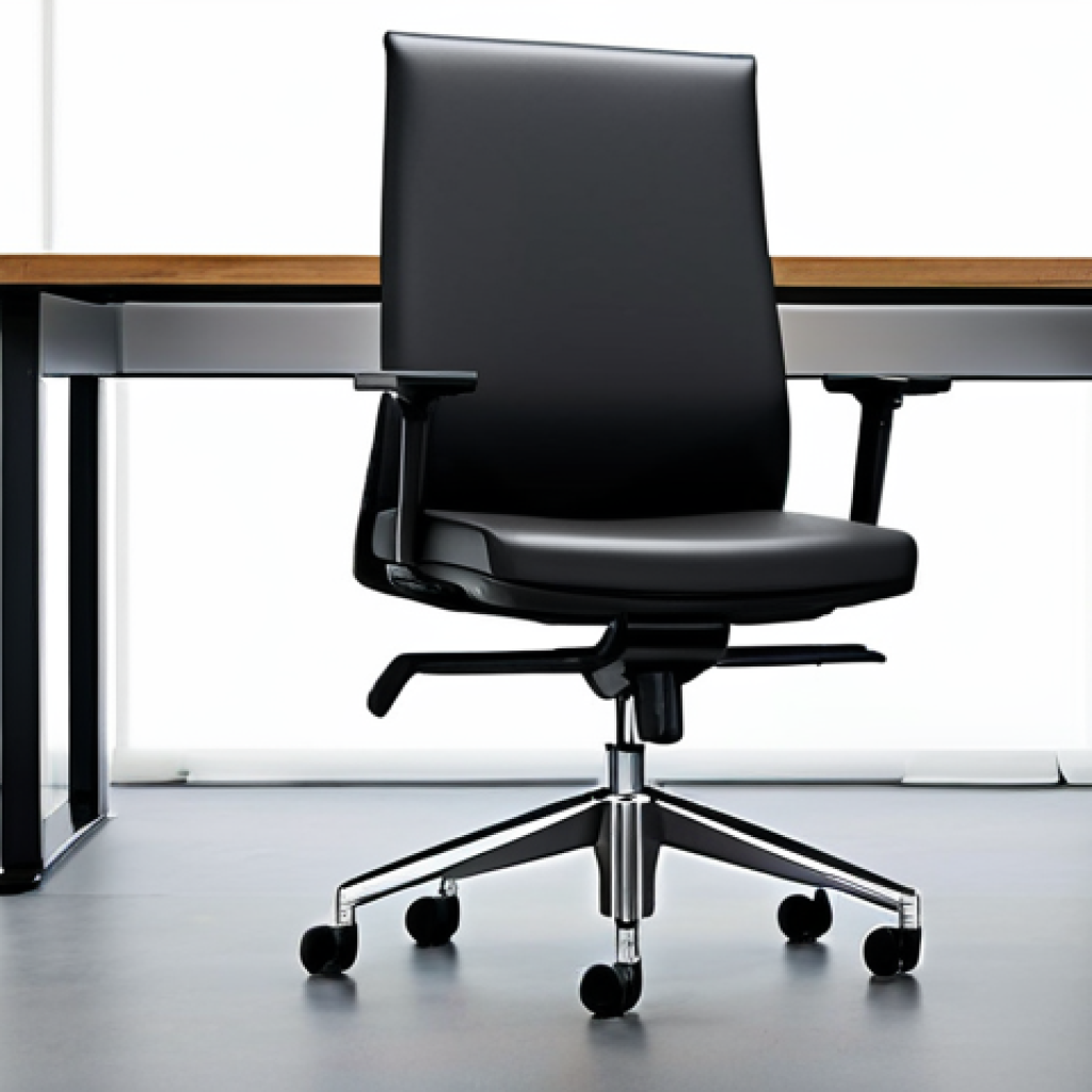 가구디자인 커리어 로드맵 - Modern Office Chair**
"A sleek, ergonomic office chair in a modern office setting, fully clothed, p...